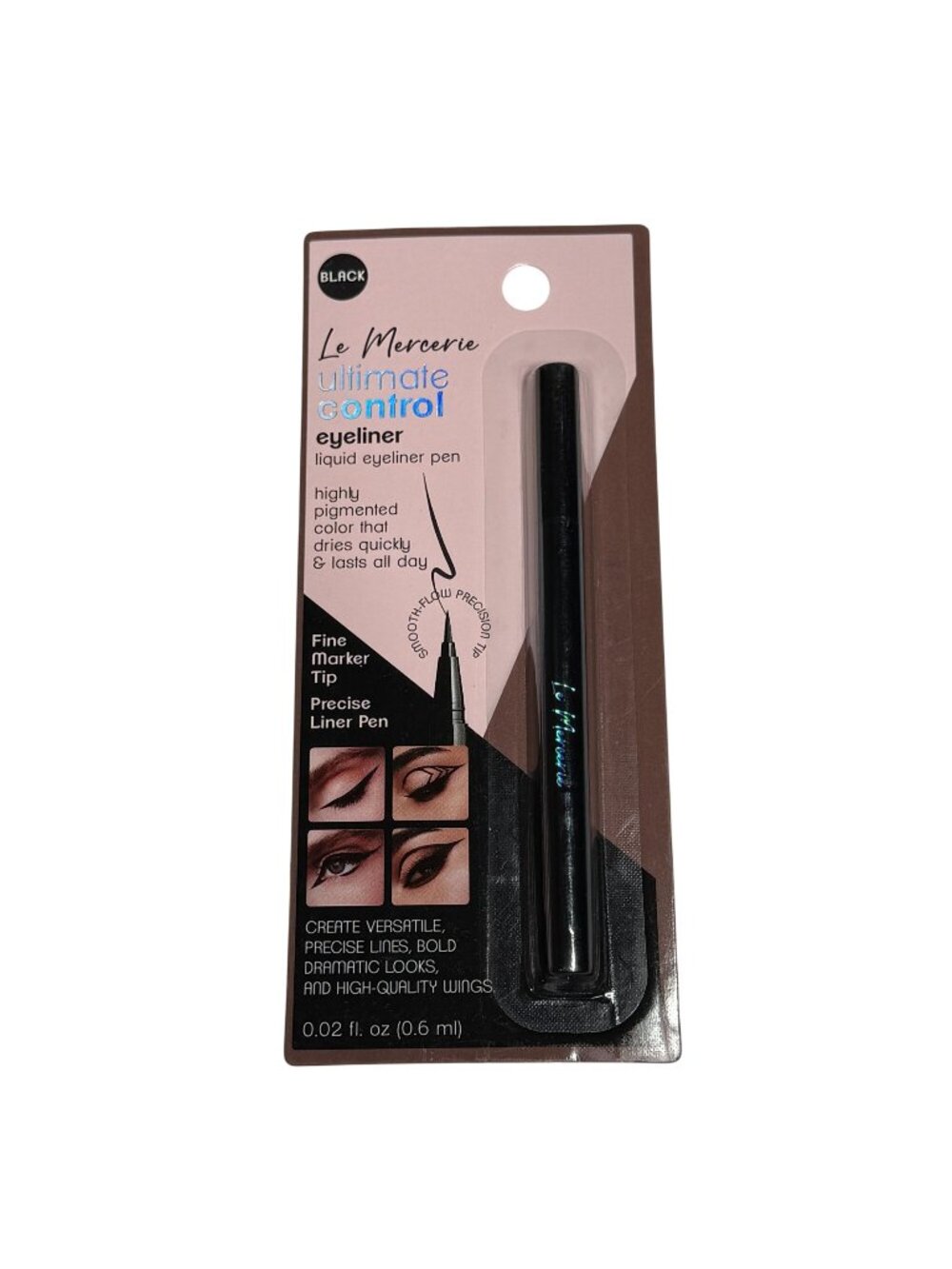 Le Mercerie Ultimate Control Black Liquid Eyeliner Pen New